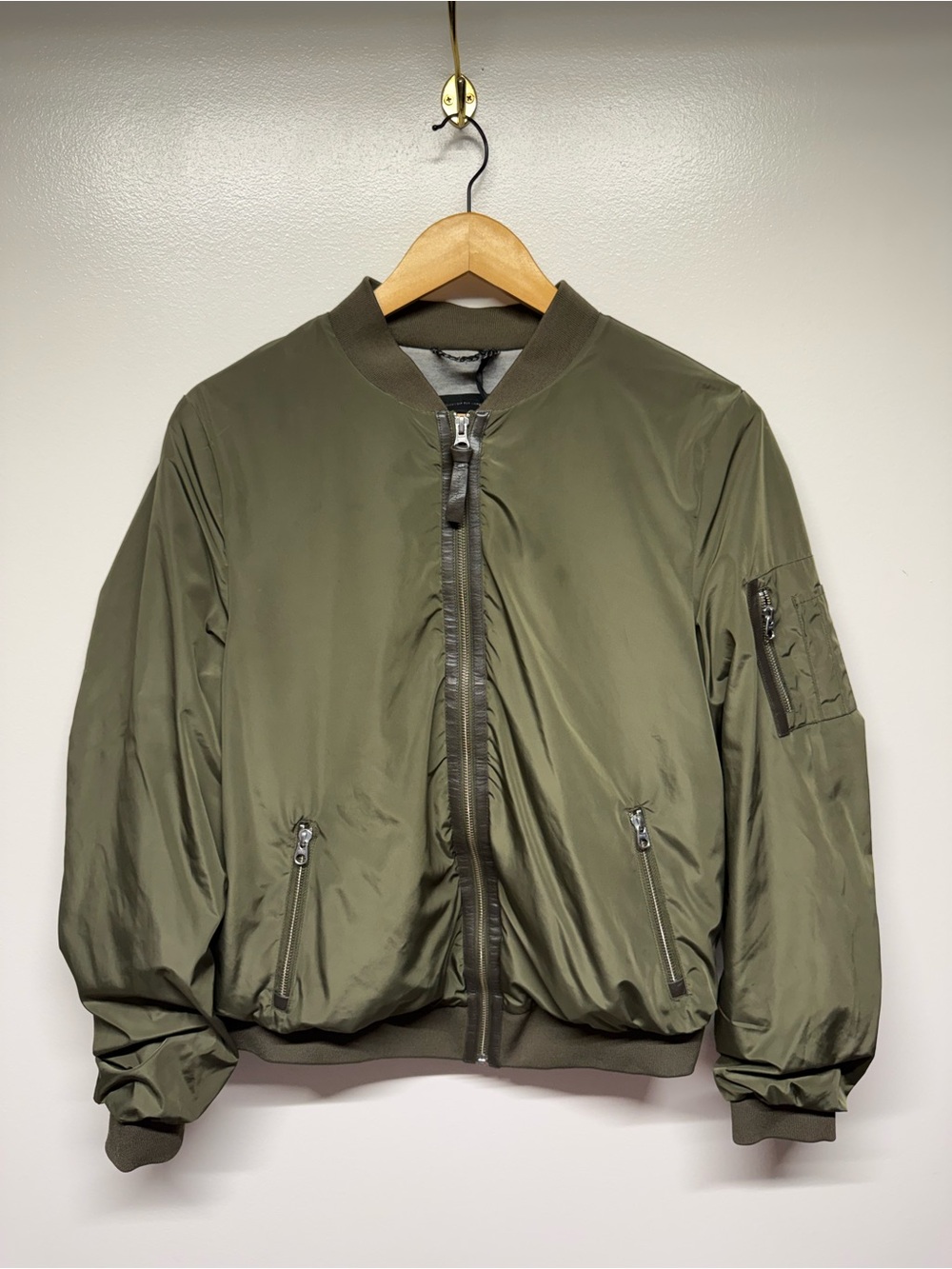 Aritzia Olive Green Bomber Jacket